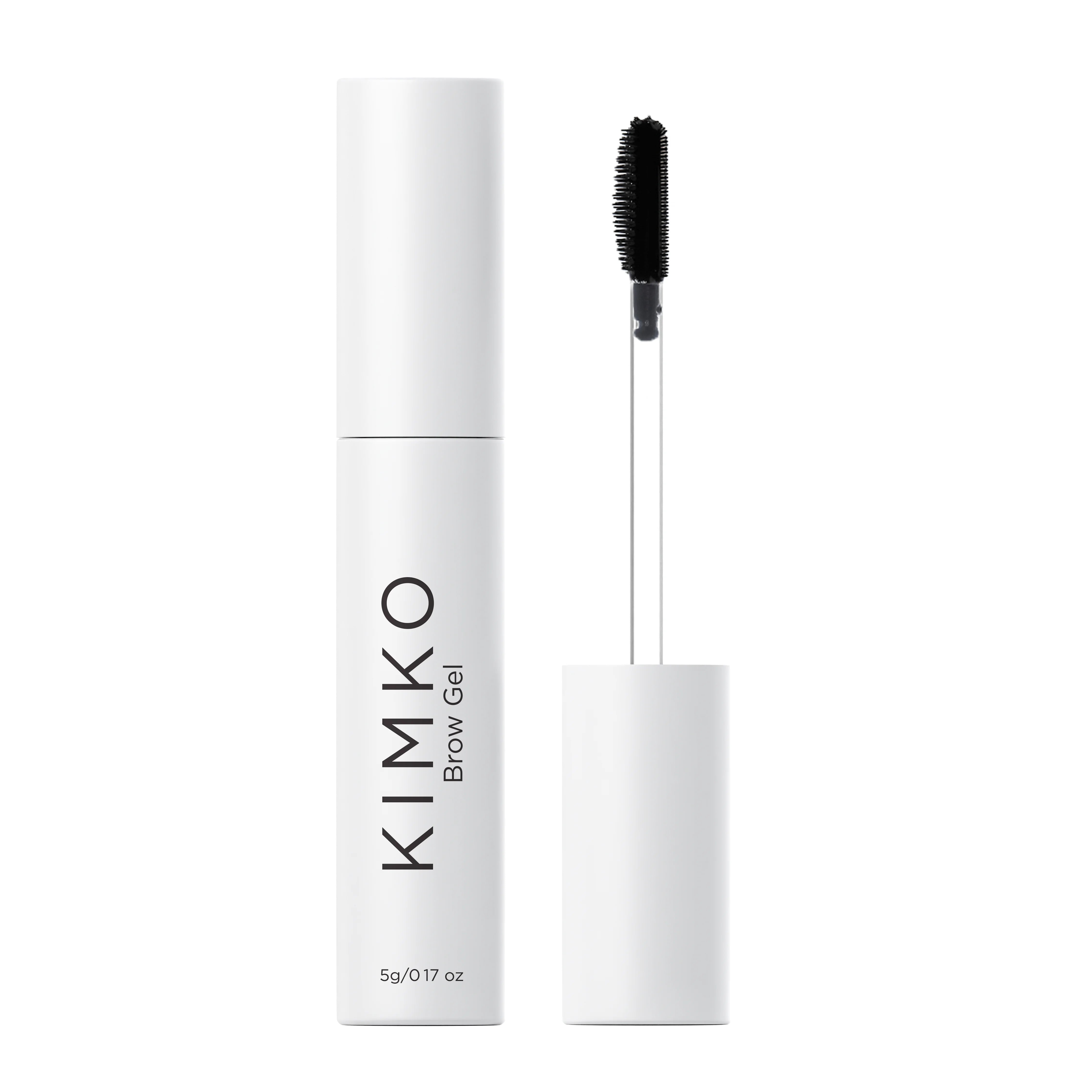 KIMKO Clear Brow Gel for long-lasting natural looking brows with waterproof sweat-resistant formula and precision brush for professional styling.