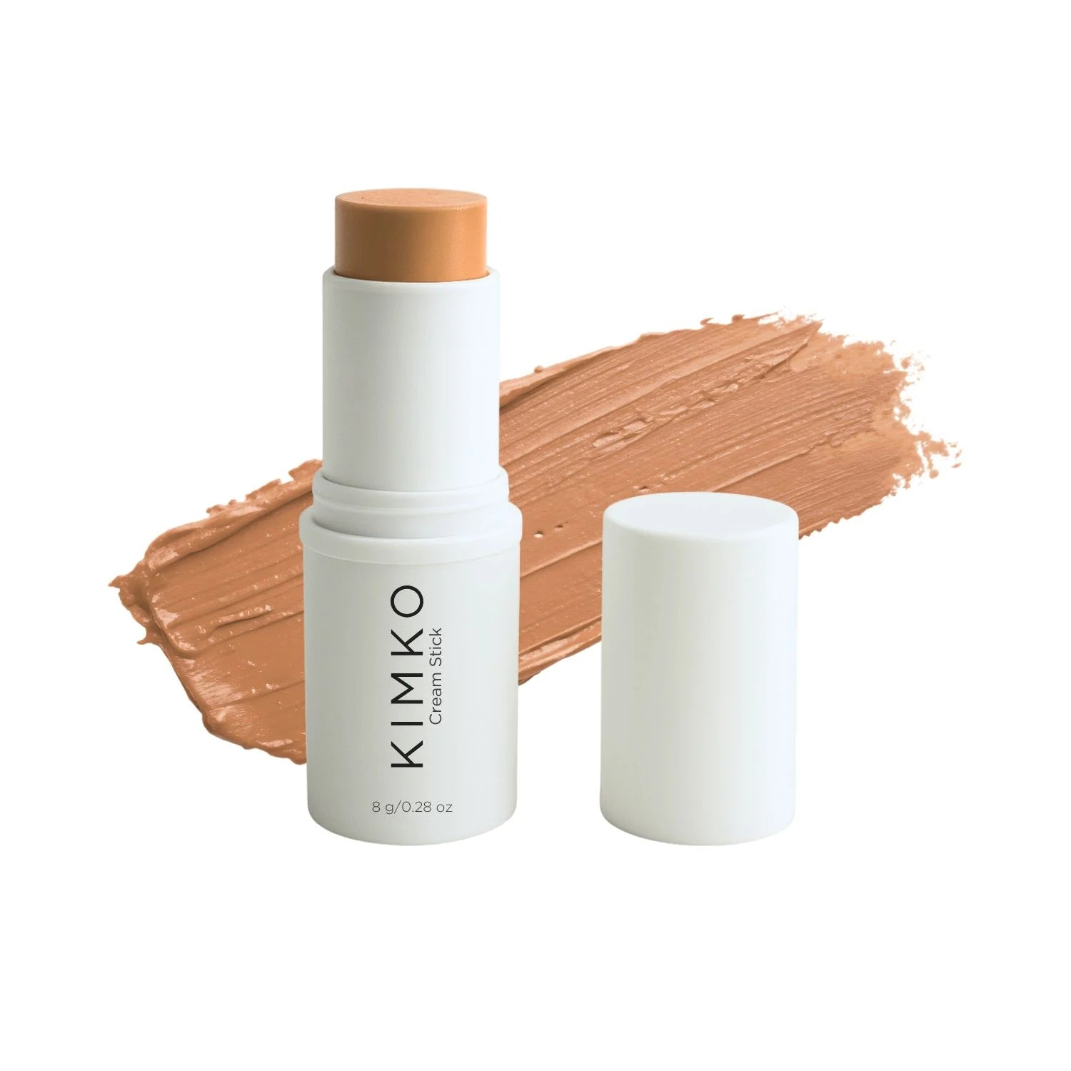 KIMKO Cream Contour Stick Warm Beige Tan 2 Multi-Use Bronzer and Blush for Medium Skin with Hydrating Vegan Formula.