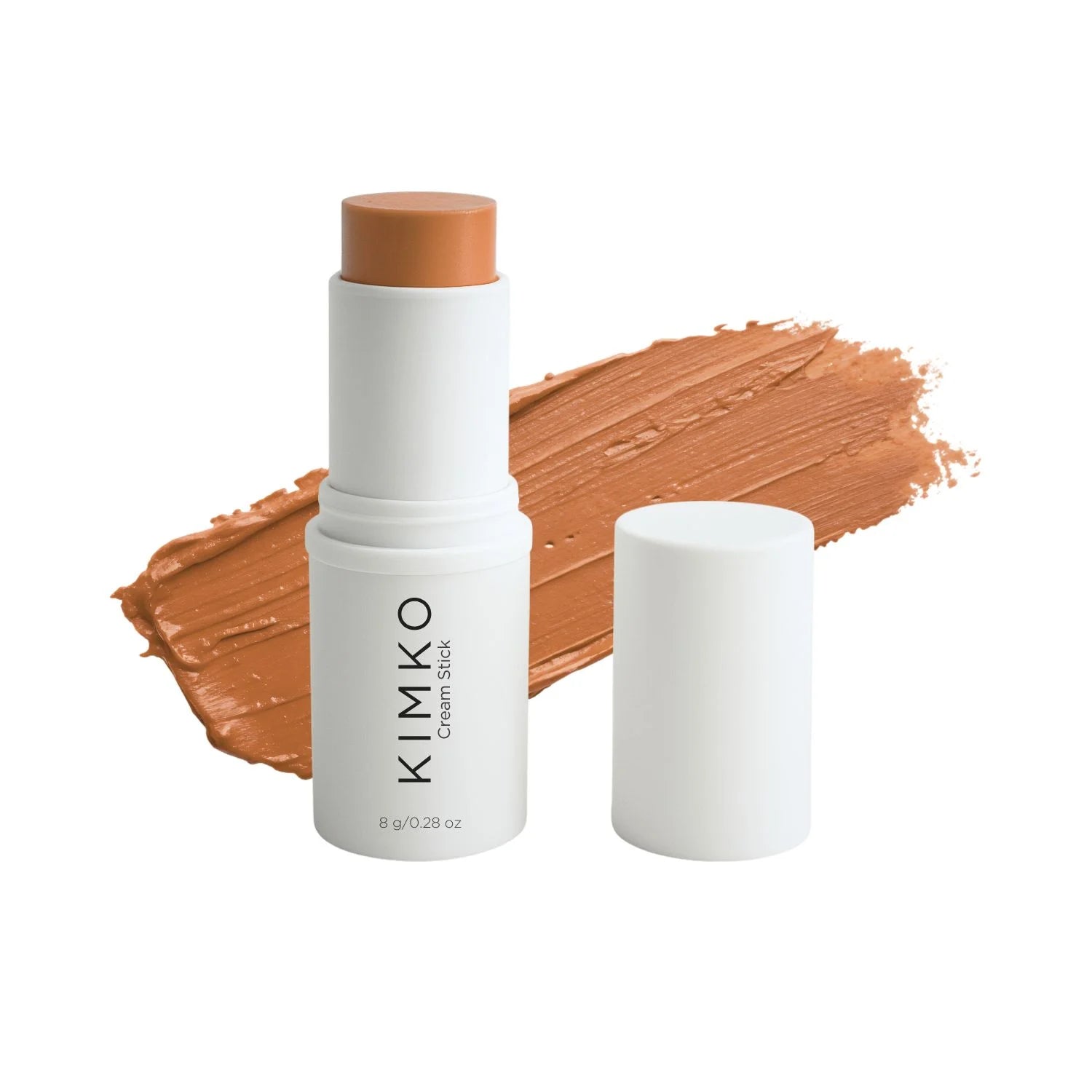 KIMKO Cream Stick Makeup Bronze Glow Tan 3 – blendable bronzer and cream contour stick for medium to dark skin tones, lightweight vegan cream makeup with shea butter, jojoba oil, vitamin E, and coconut oil for radiant glow.