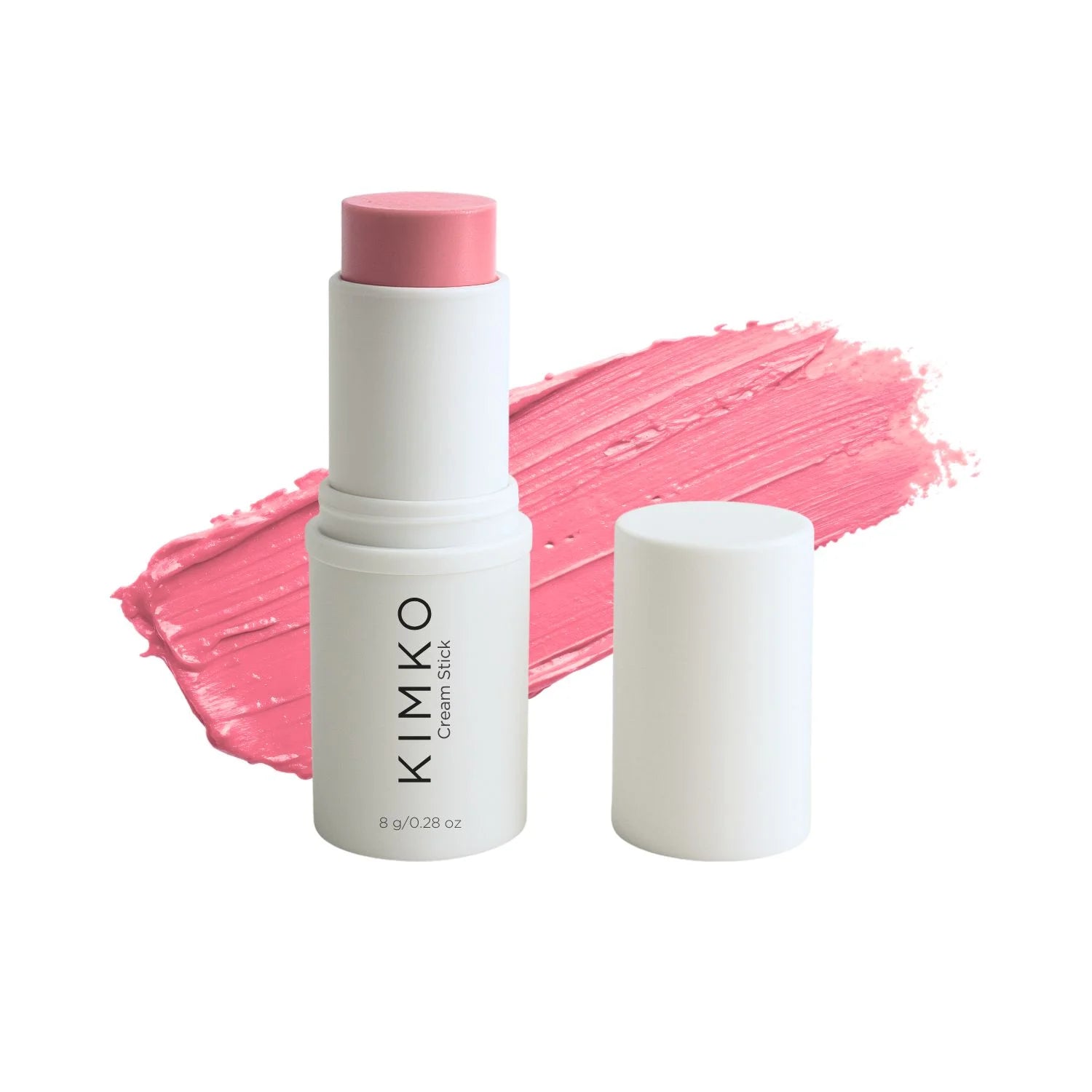 KIMKO Cream Stick Rosy Flush Blush – vegan cream blush for all skin types, hydrating makeup with shea butter, jojoba oil, coconut oil, vitamin E, blendable blush stick for natural glow and radiant finish.